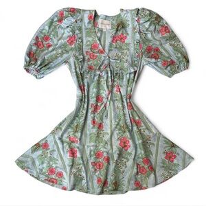 Vibrant Blue and Red Mini Dress